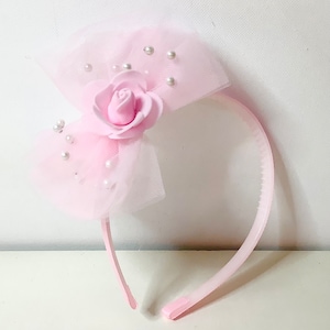 Pink bow headband, cute headband, hairband for girl, toddler girl gift, big bow headband, gift for young girl