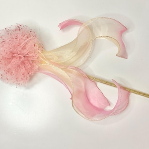 Tüll Pompon Zauberstab, Feenprinzessin Zauberstab, Ankleidestab, Blumenmädchen Zauberstab, Brautjungfer Zauberstab, Geburtstagsstab, Tanzstab