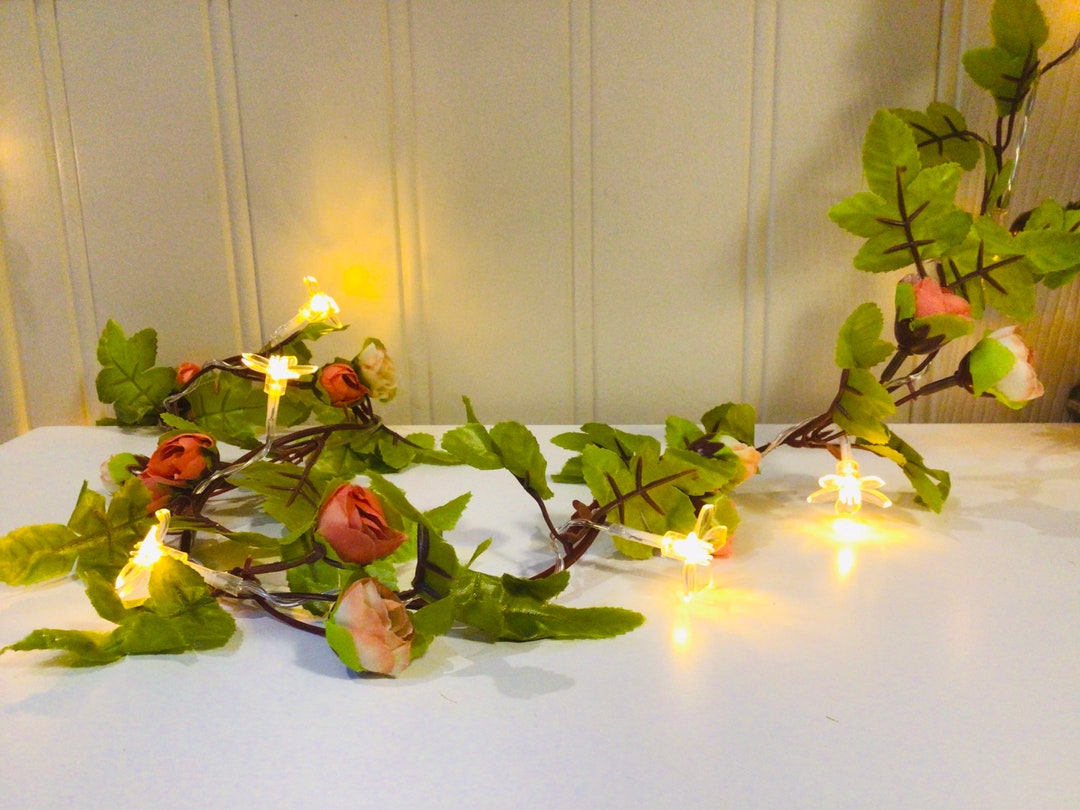 Autumn Fall String Lights Flower Garland Autumn Fall Decor Etsy