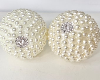 Perlendekor Kugel Schüsselfüller, Perle Tischdekoration, Geschenk für Mutter, Hochzeit Tischdekoration, weißes Wohndekor