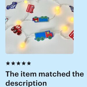 Auto string lights for boys room, boy bedroom lights, gift for boy, car theme decor, truck string lights, toddler boy gift image 14