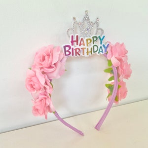 Birthday girl decorated headband, birthday girl gift, birthday headband, party headband, birthday girl crown