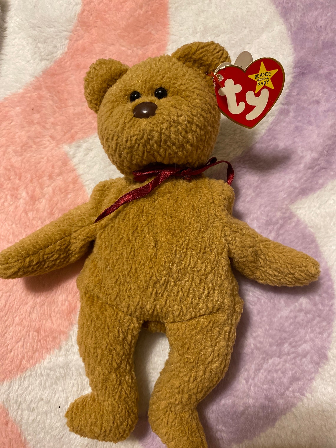 1996 Original Beanie Baby Curly the brown bear | Etsy