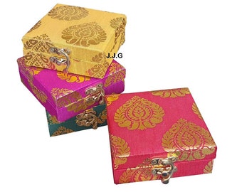 Lot Of 5 To 100 Pcs Indian Handmade Sweet Boxes, Jewelry Box, Indian Bridesmaid Box, Wedding Favor Return Gift, Shagun Box, Christmas Gift