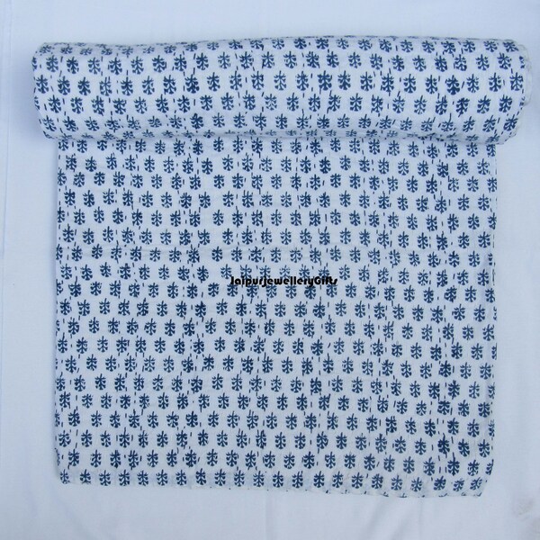 Blue and White Quilt Etsy