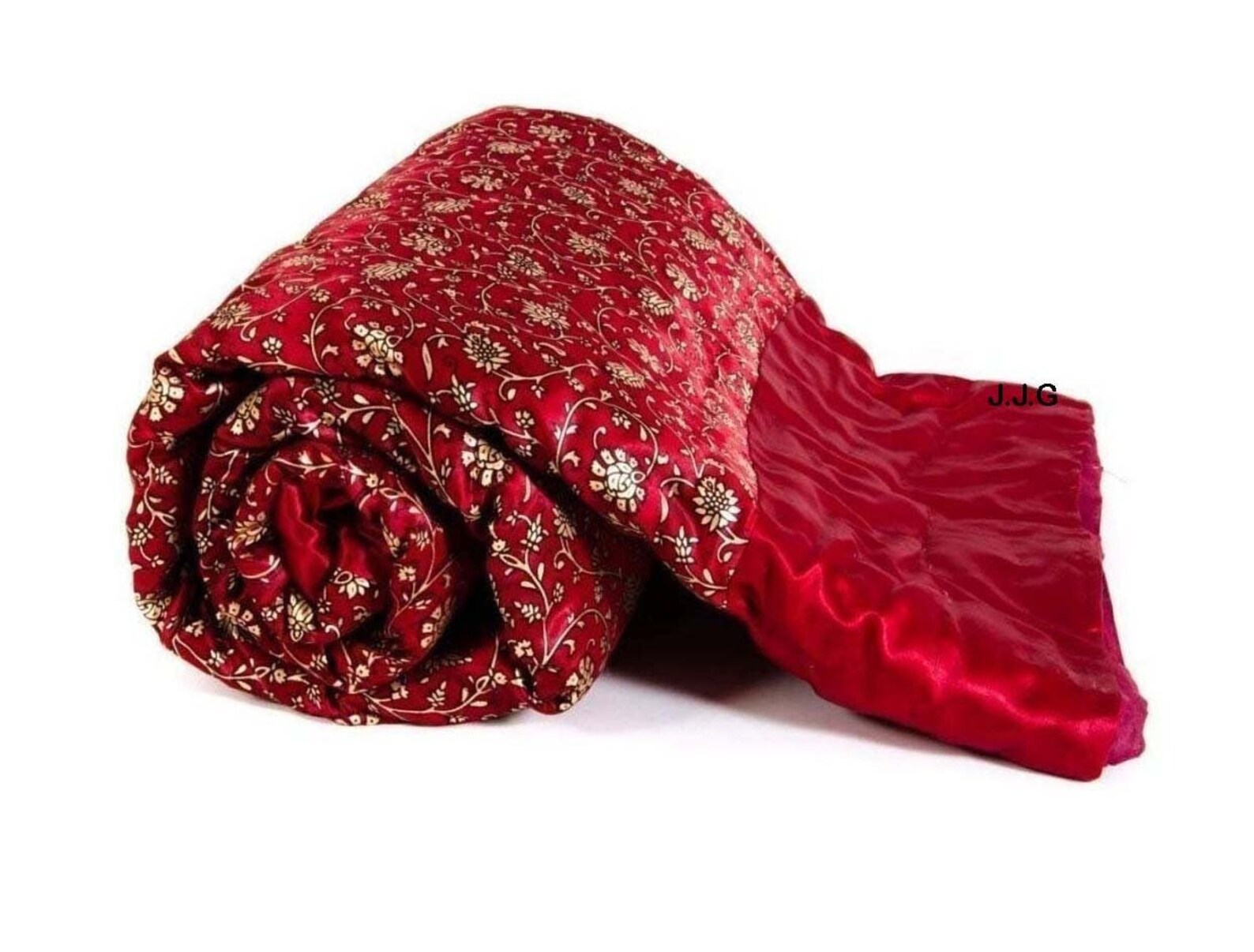 Handmade Jaipuri Silk Reversible Quilt Indian Jaipuri Gold Etsy