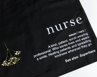 Baumwolltragetasche  "Nurse", Einkaufsbeutel - Krankenschwester, Geschenkidee, Jute, Kleinigkeit