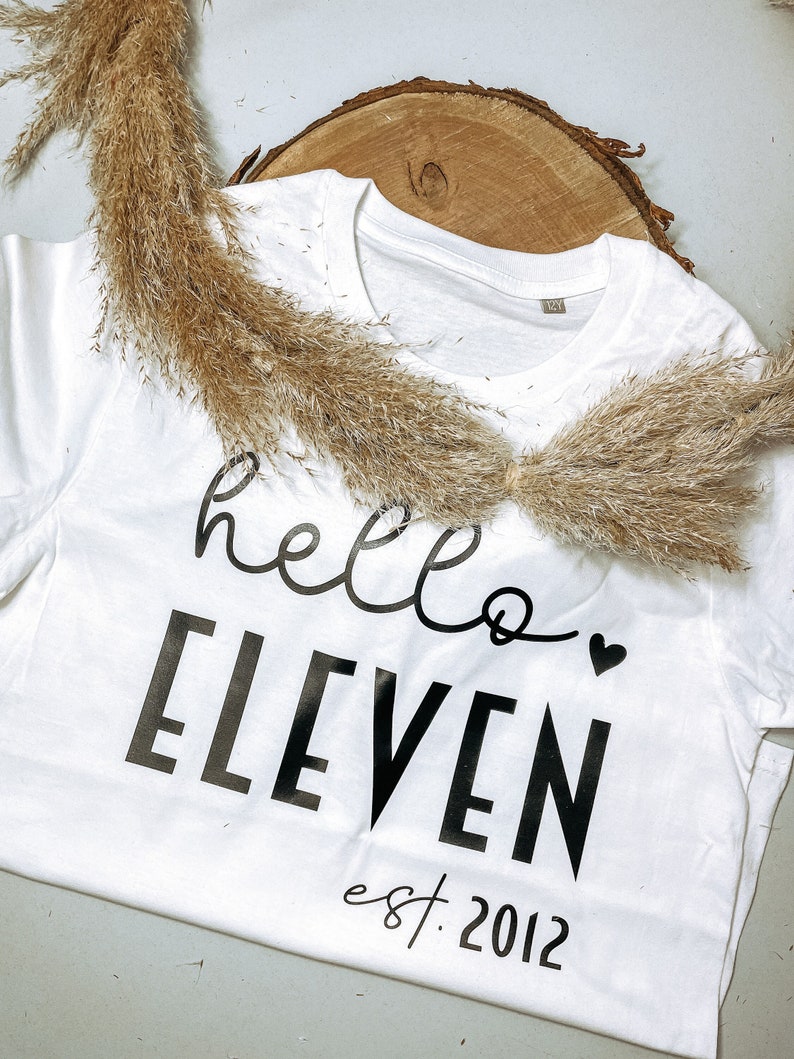 Kindershirt Hello Eleven T Shirt zum Geburtstag Geburtstagsshirt 11. Geburtstag est. Bild 1