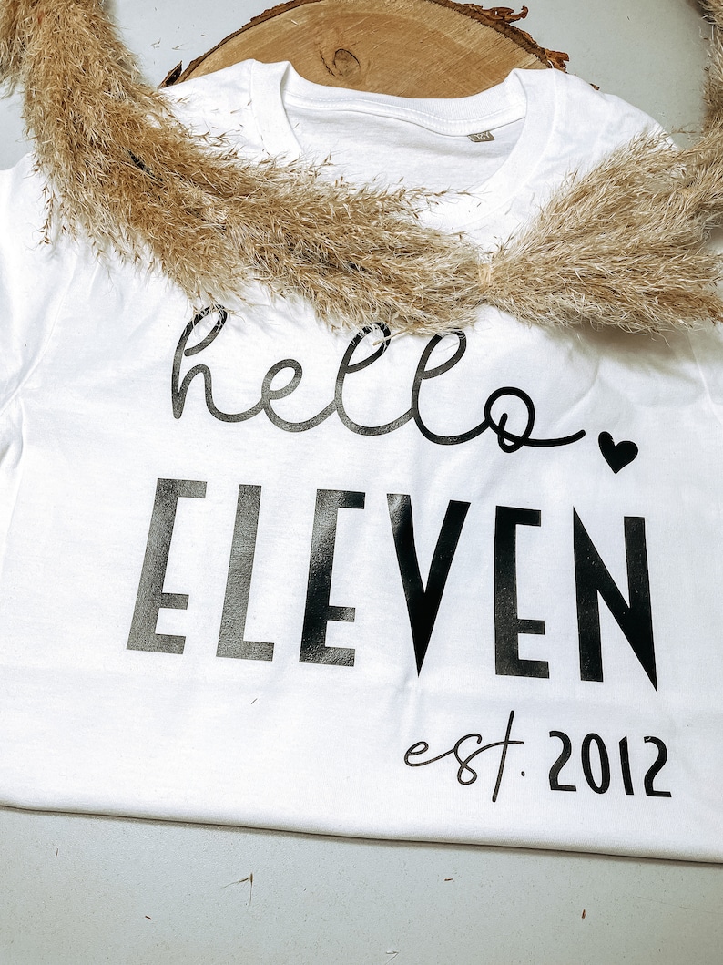 Kindershirt Hello Eleven T Shirt zum Geburtstag Geburtstagsshirt 11. Geburtstag est. Bild 2
