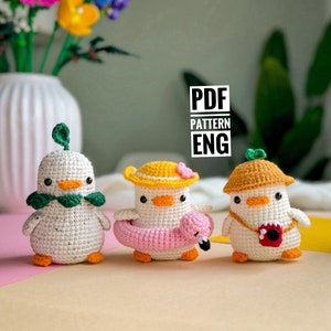 PDF Ducks Family, Set of 3 Amigurumi Patterns, Amigurumi Pattern bundle