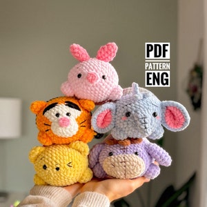 5 in 1 Winnie Pooh Bundle Amigurumi crochet pattern