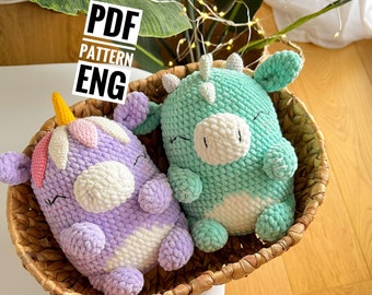 PDF Modèle Amigurumi Dragon et Licorne