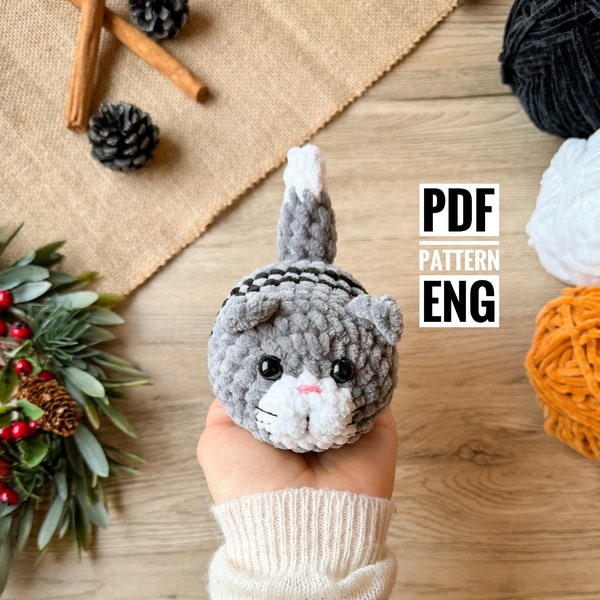 PDF Mini Chubby Cat loaf Amigurumi Pattern