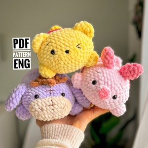 3 in 1 Winnie Pooh Bundle Amigurumi crochet pattern