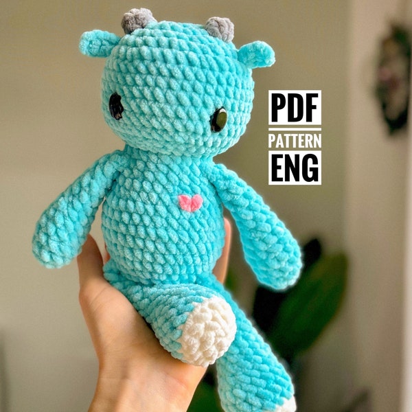 Plushie Monster crochet pattern, Amigurumi PDF Pattern