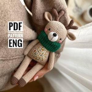 PDF Deer Devin, Raindeer Amigurumi Pattern