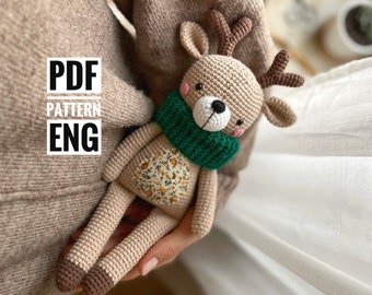 PDF Deer Devin, Raindeer Amigurumi Pattern