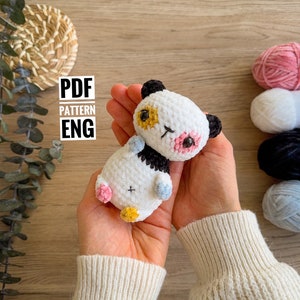 Padrão de crochê colorido de urso panda Amigurumi PDF