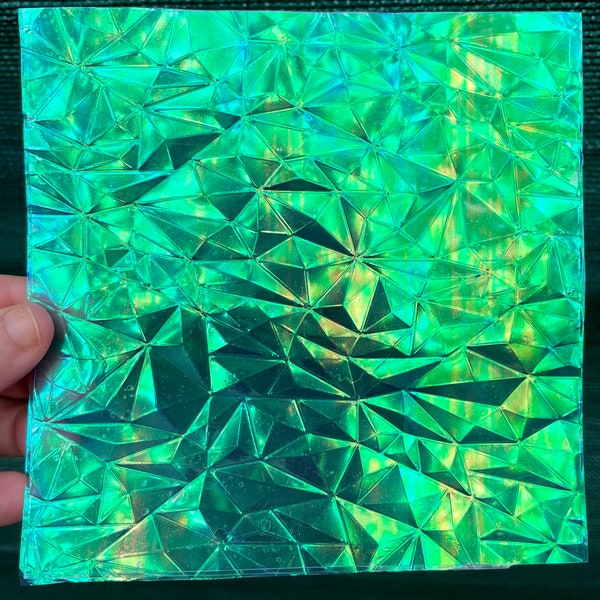 Dichroic inlays rigid rainbow films for embedding in epoxy resin pours. Many varieties and colors,2 sets of  5x4 inch sheets