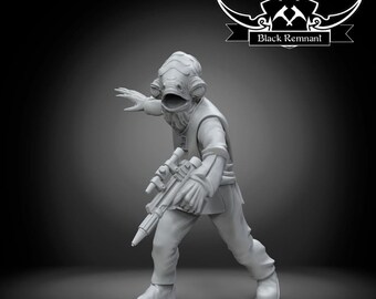 Star Wars Legion 3d Custom Miniatures Rebellion Admiral Akbar by Black Remnant