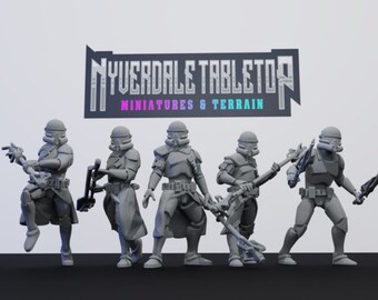 Star Wars Legion 3D printed custom New Galactic Empire Purge Troopers Melee  Purifiers by Nyverdale Tabletop Miniatures