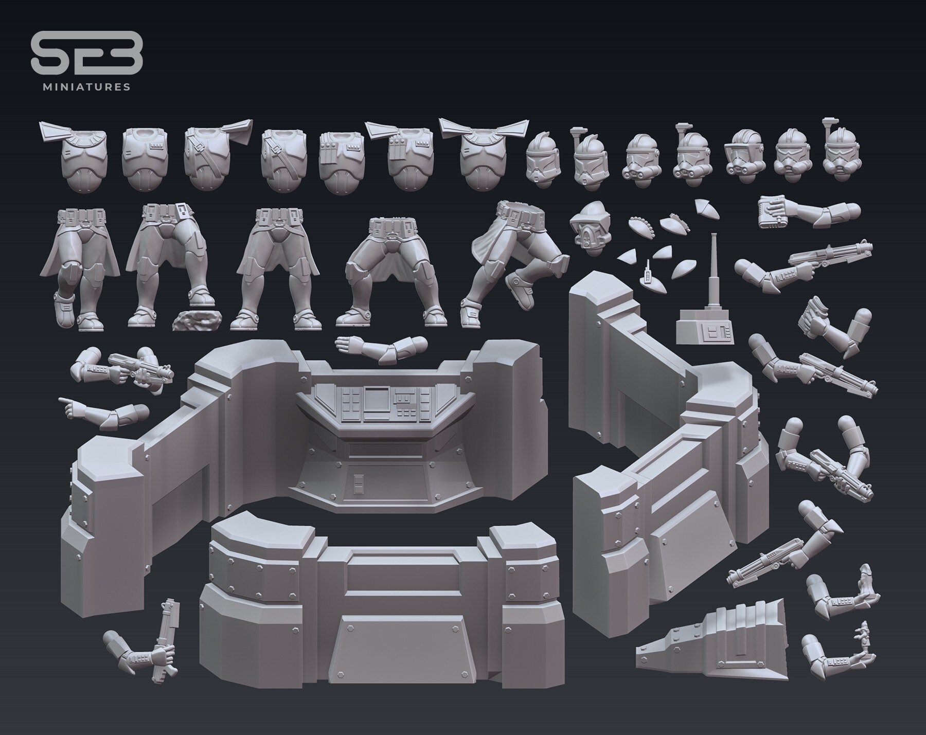 Star Wars Legion 3d Custom Miniature Clone Commanders and | Etsy
