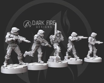 Star Wars Legion 3d Custom Miniature Early Republic "Chaos" Squad kits  by Dark Fire Designs