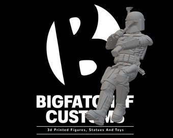 Star Wars Legion 3d Custom Miniature #1 Bounty Hunter Jango Fett Pose 4 - March Patreon exclusive by Hokusa 3D Designs