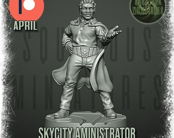 Star Wars Legion 3d Custom Miniature  - Scum & Villainy Sky City Leader - Notorious Smuggler Casual  by Squamous Miniatures