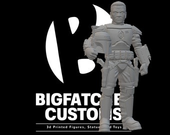 Star Wars Legion 3d Custom Miniature #1 Bounty Hunter Jango Fett Pose 1 - March Patreon exclusive by Hokusa 3D Designs