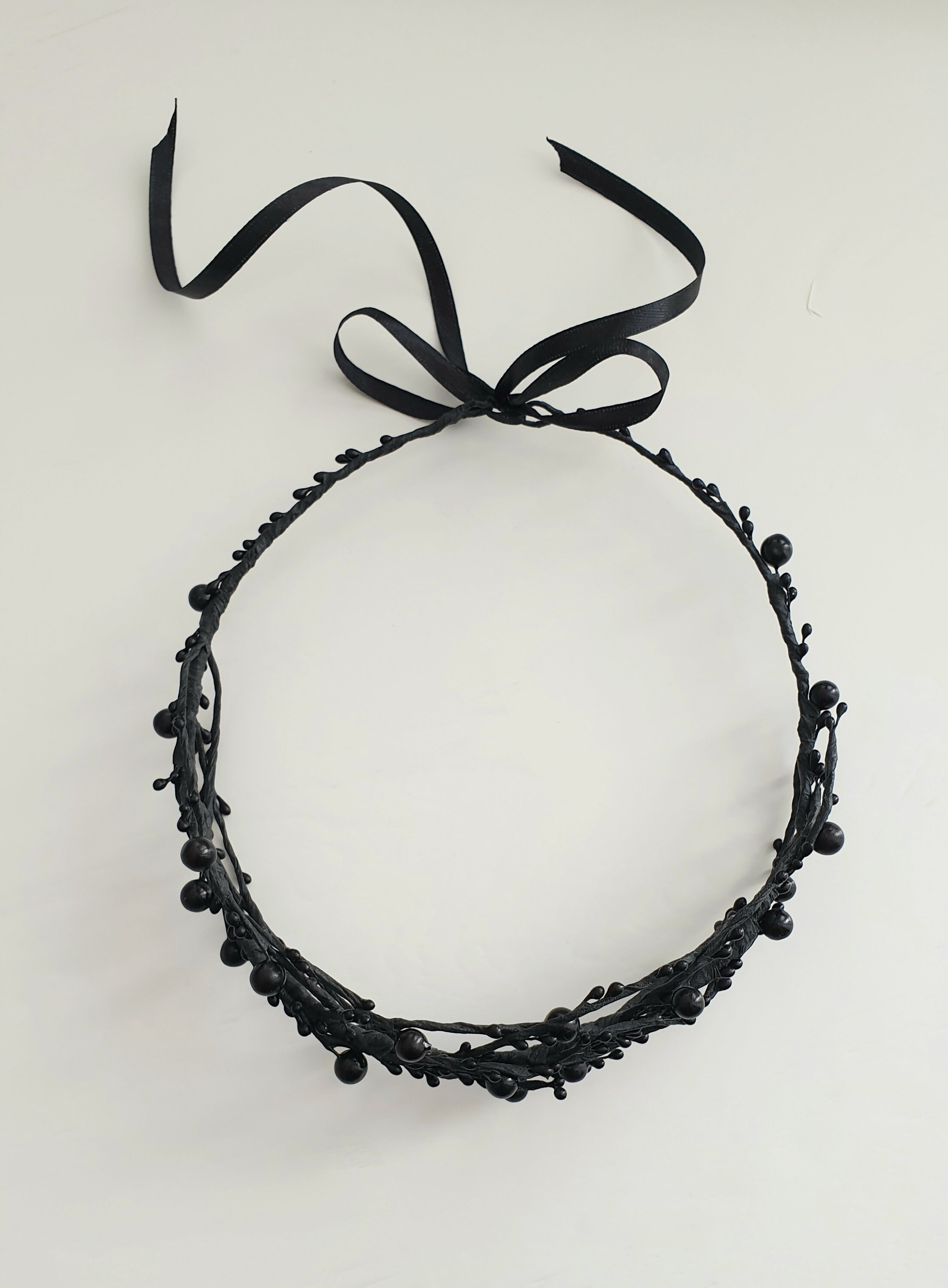 Black Hair Piece/ Gothic Wedding Hair Piece/ Black Headband/ Etsy