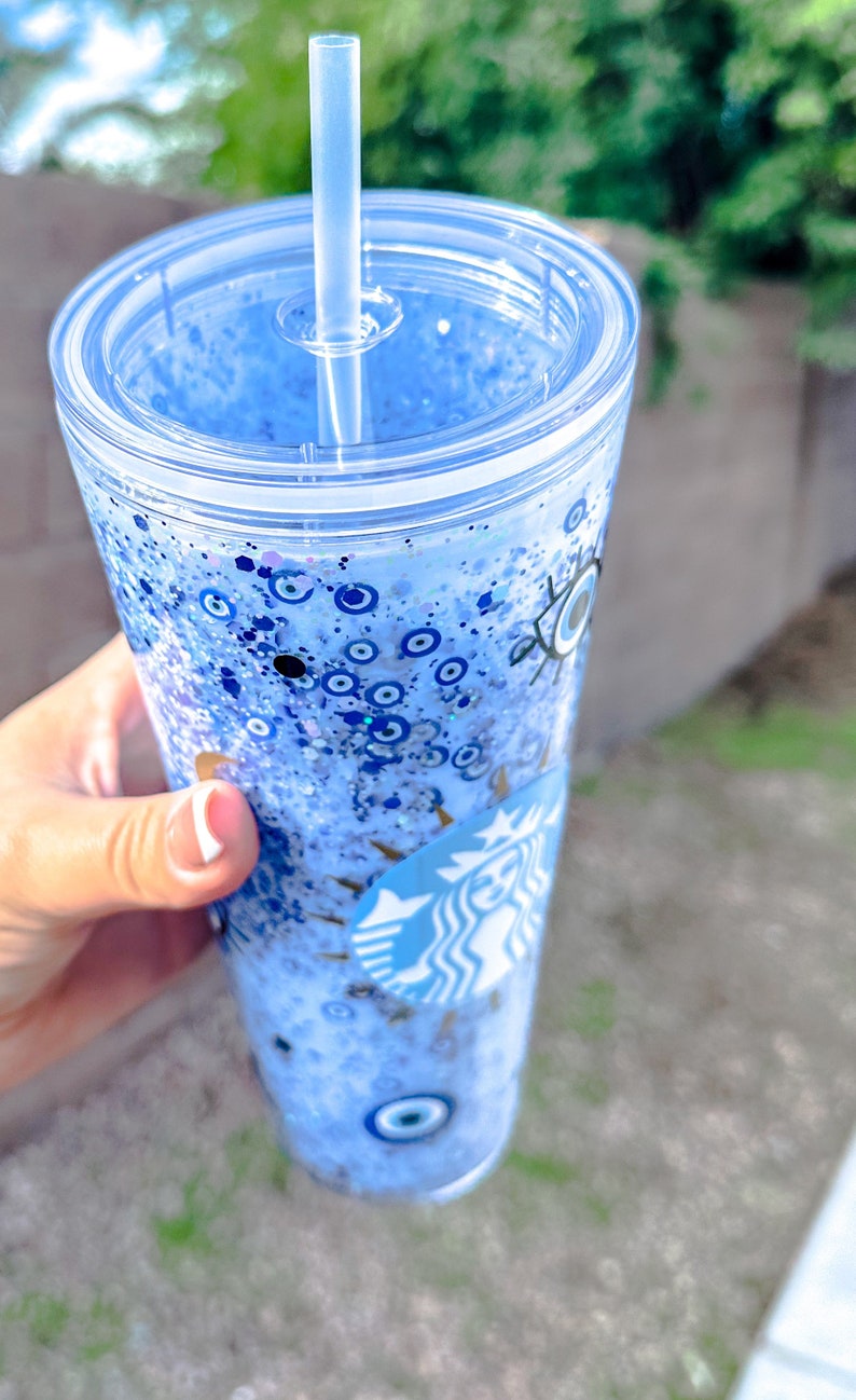 Evil Eye Snow Globe Tumbler Etsy