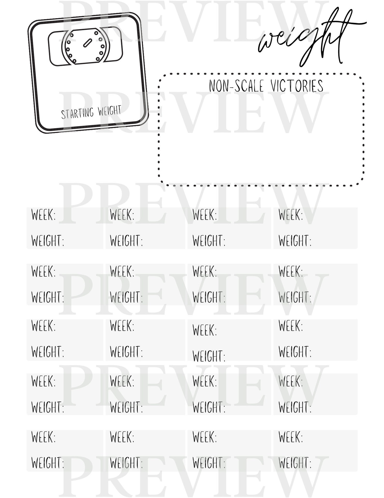 Printable Weight Loss Journal | Etsy