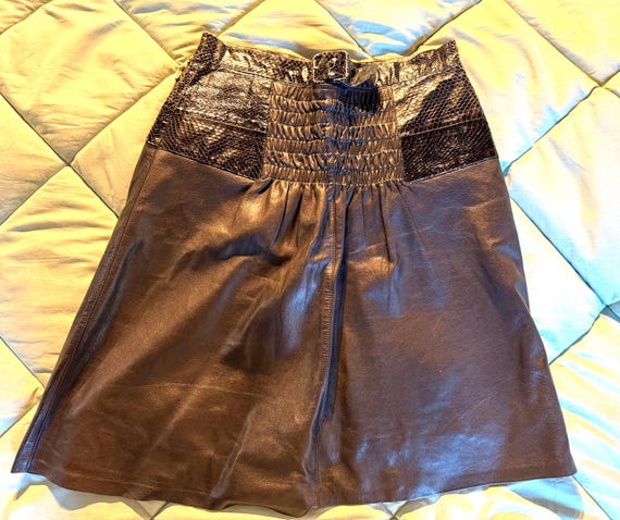 Italian Skirt Handmade Italian Leather
