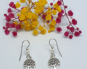 Tree Of Life Dainty Dangle Earrings