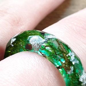 Forest Moss Resin Ring | Nature Ring | Enchanted Ring