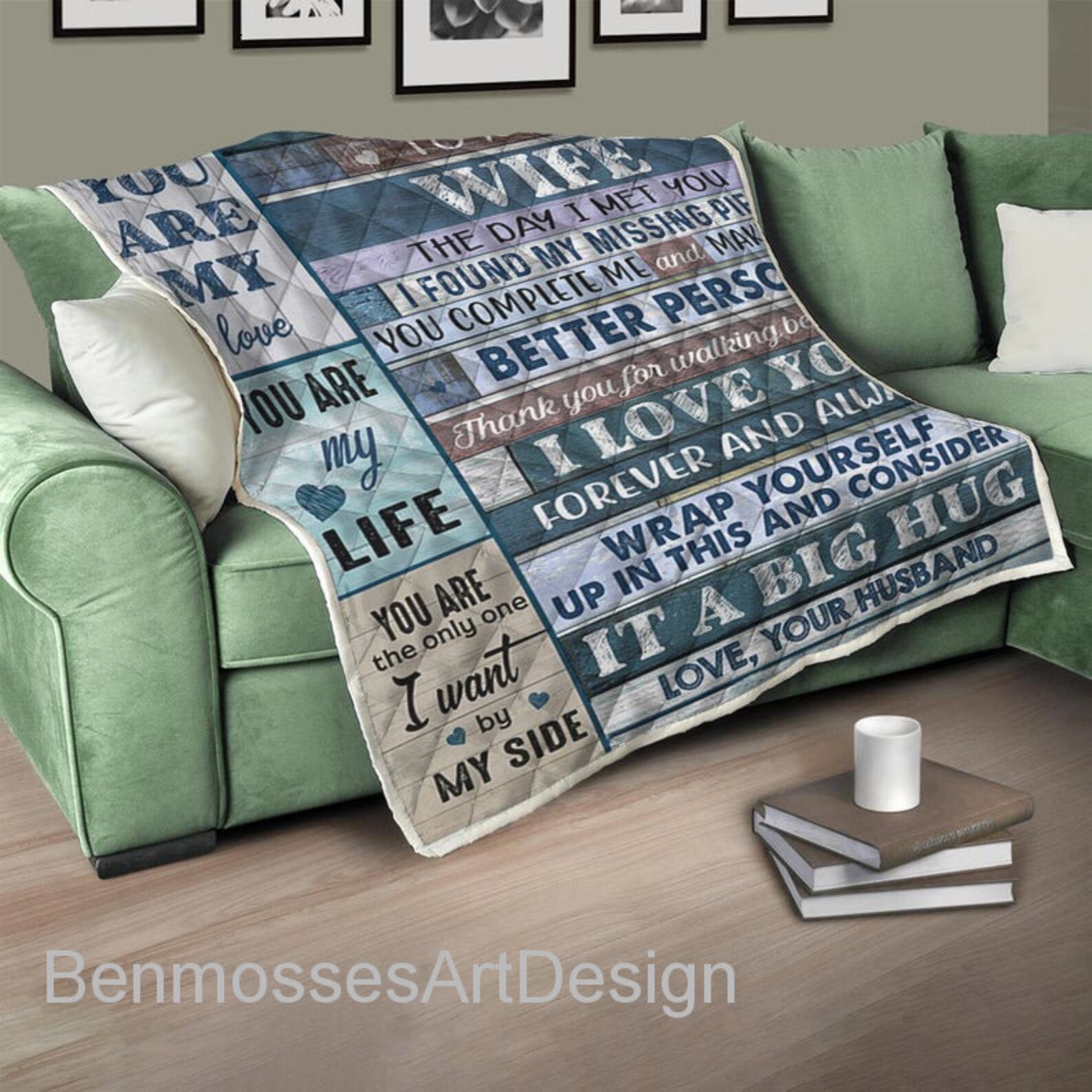 Fleece Blanket Pesonalized To My Wife Blanket Love Letter Etsy