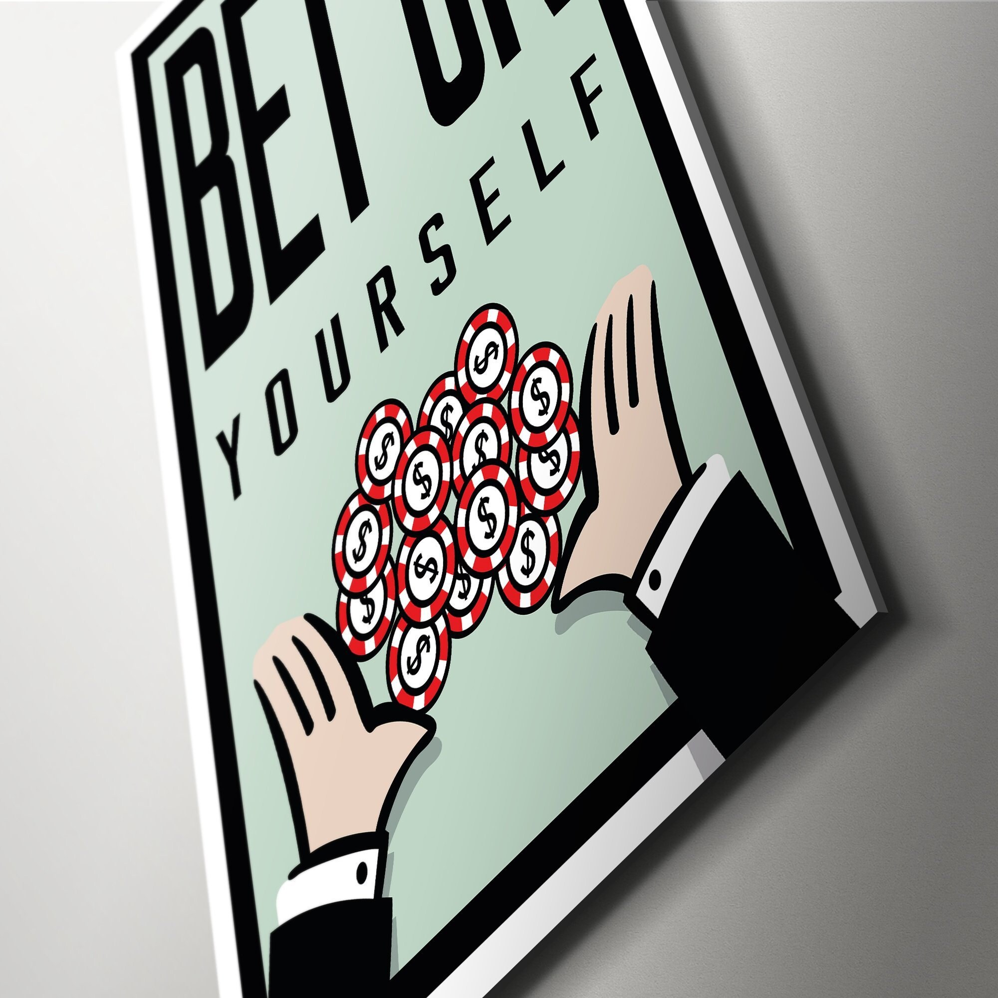 Bet On Yourself Premium Canvas Art & Aluminium Print Etsy
