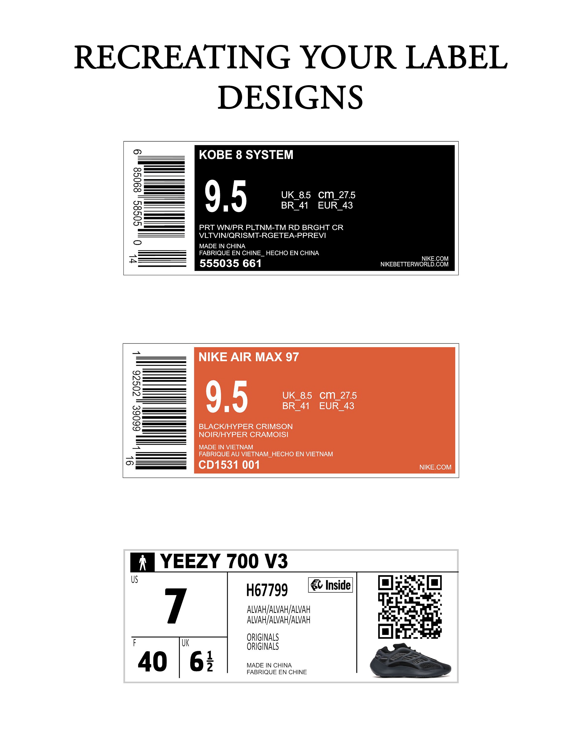 Physical Replica Shoebox Label Design remake & Restore Etsy