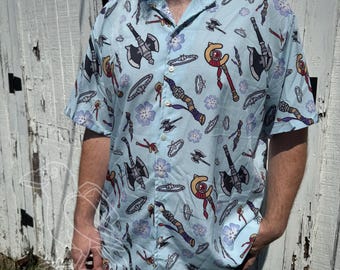 Frieren Shirt Anime Hawaiian Button Down Shirt