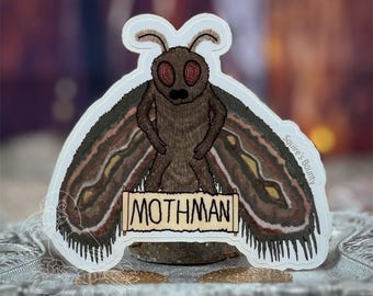 Mothman 3” Sticker | Cryptid Monster Creature