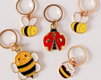 Juego de 5 anillos marcadores de malla Bee Happy