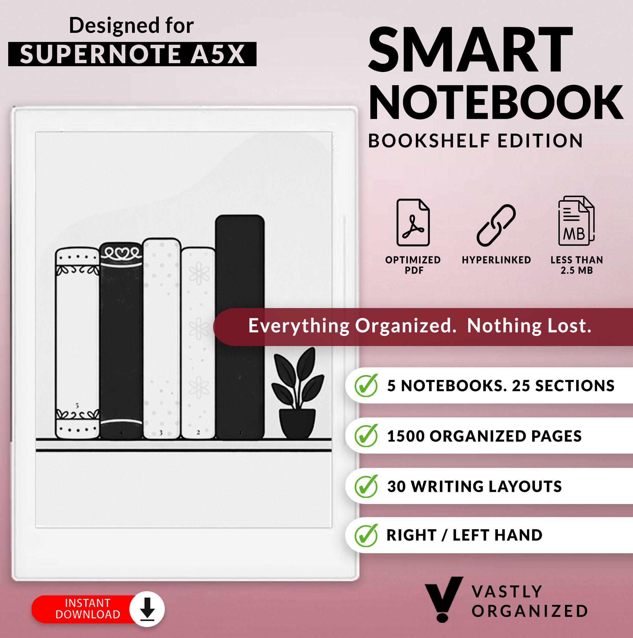 Notebook Template for Supernote A5X, Manta | Smart Notebook, 30 Layouts ...