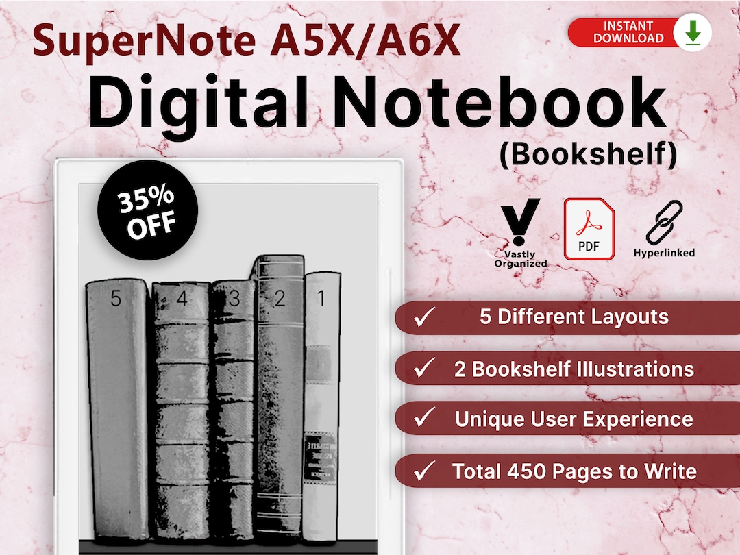 Supernote Notebook Template Supernote A5X/A6X Supernote Etsy