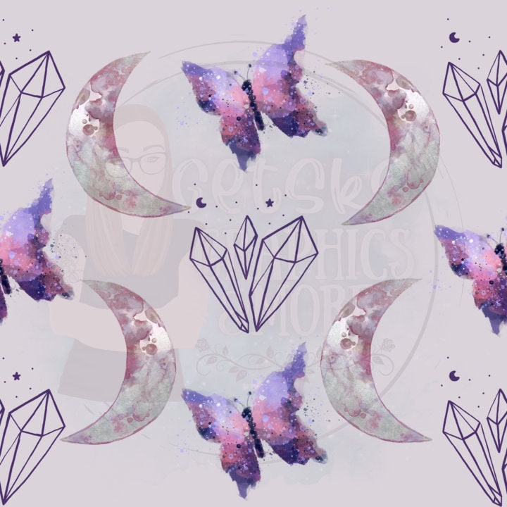 Moons & Butterfly Seamless File - Etsy