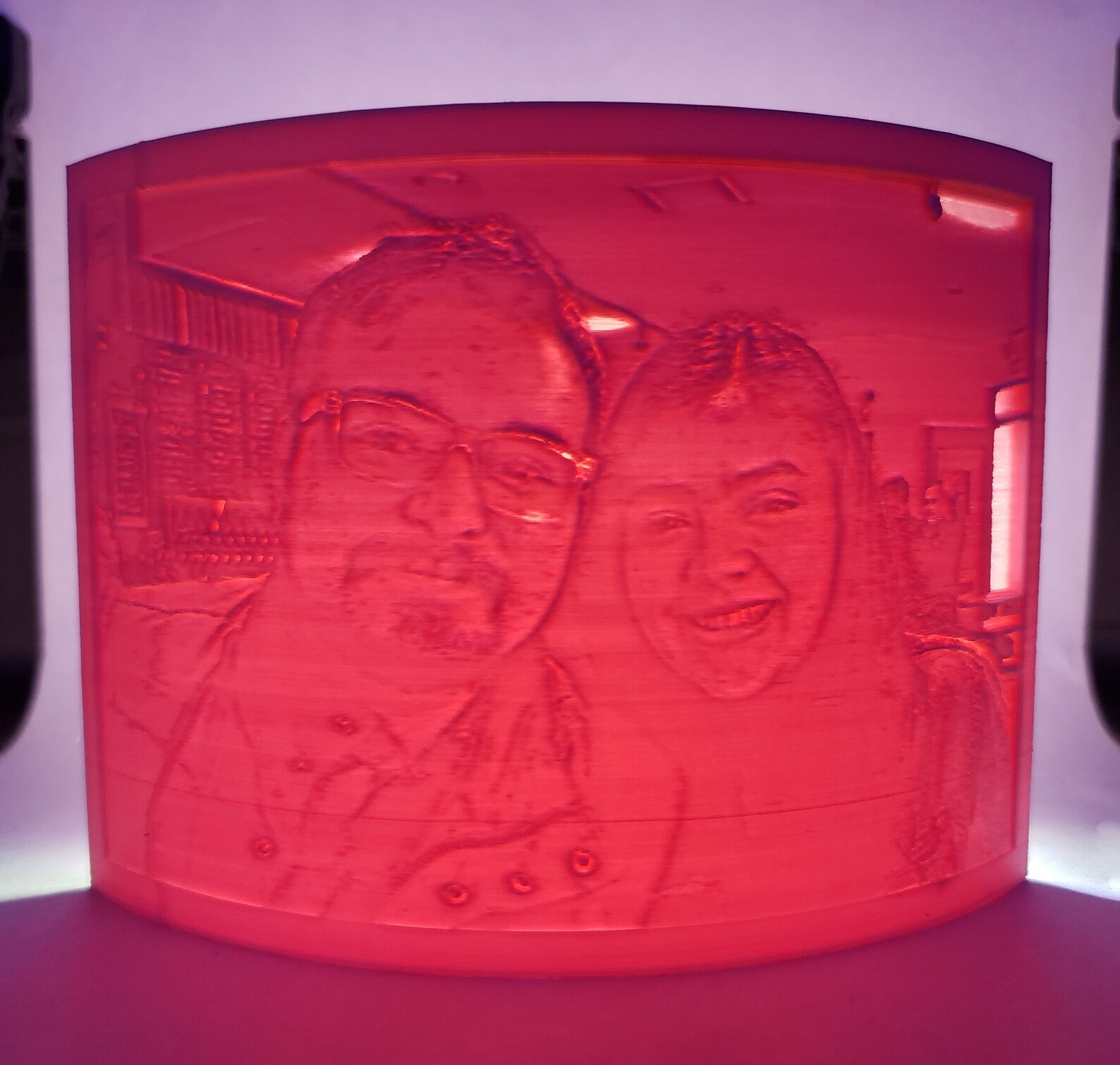 3D Printed Custom Photo Lithophane Night Light Colors Etsy
