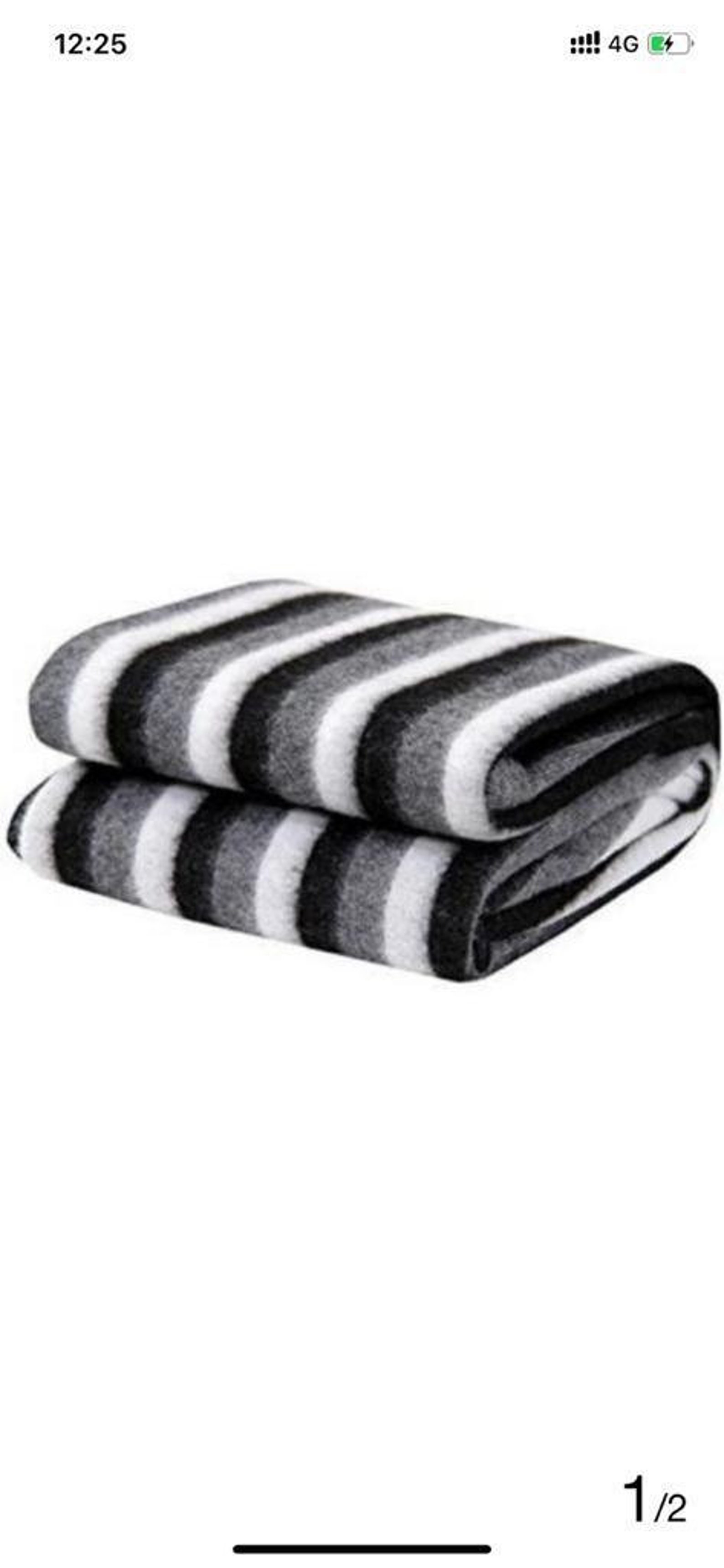 Striped Linen Polo Blanket Black and White stripes Etsy