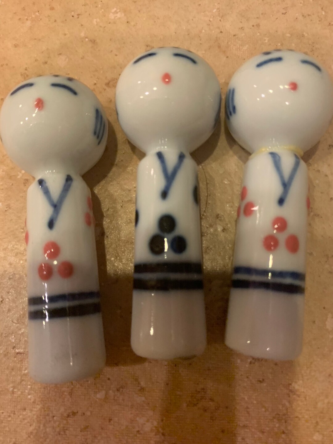 3 Porcelain Japanese Dolls and Vase Etsy