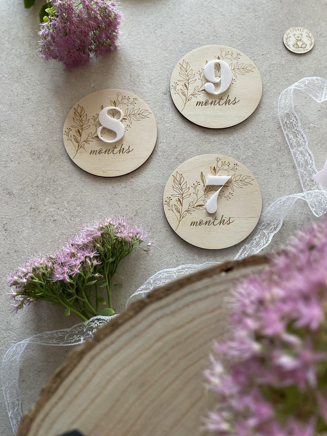 Baby Milestone SVG Bundle 1–12 Months, Laser Cut File, Monthly Baby ...