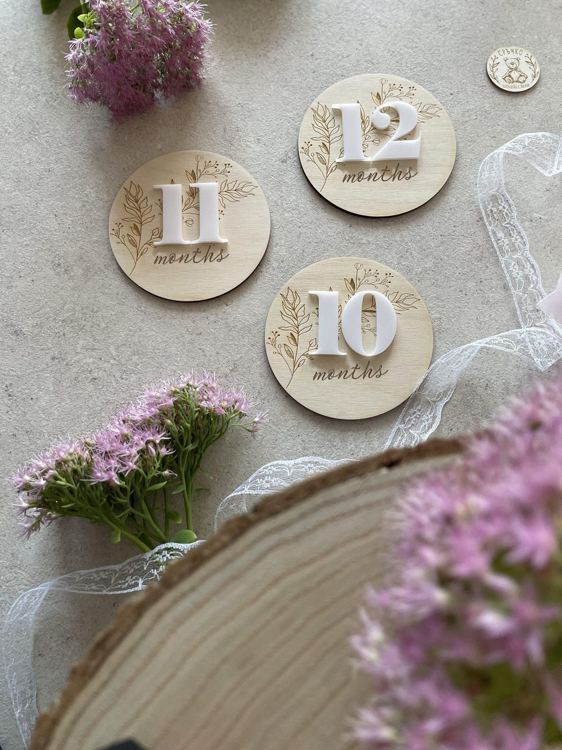 Baby Milestone SVG Bundle 1–12 Months, Laser Cut File, Monthly Baby ...